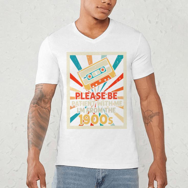 Please Be Patient With Me I'm From The 1900s Cool Dad Premium Tri-Blend Men's V-Neck T-Shirt