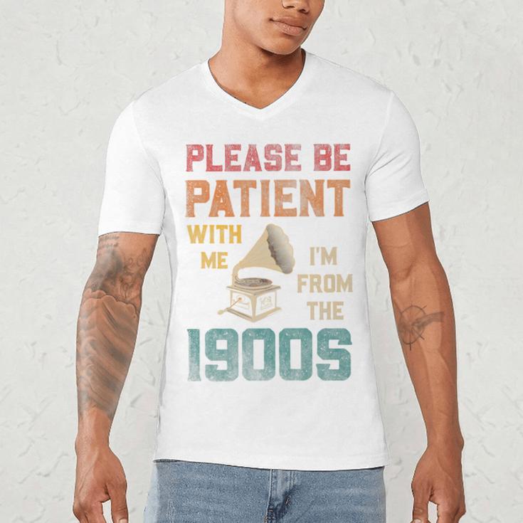Please Be Patient With Me I'm From The 1900s Cool Gramophone Premium Men's V-Neck T-Shirt Please Be Patient With Me I'm From The 1900s Cool Gramophone Premium Men's V-Neck T-Shirt