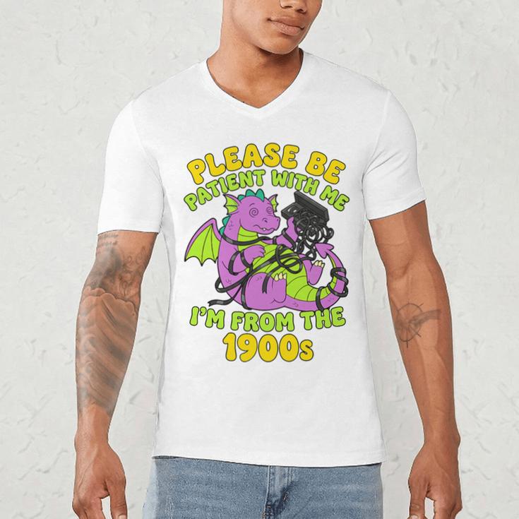Please Be Patient I'm From The 1900s Dragon Men Women Premium Tri-Blend Men's V-Neck T-Shirt