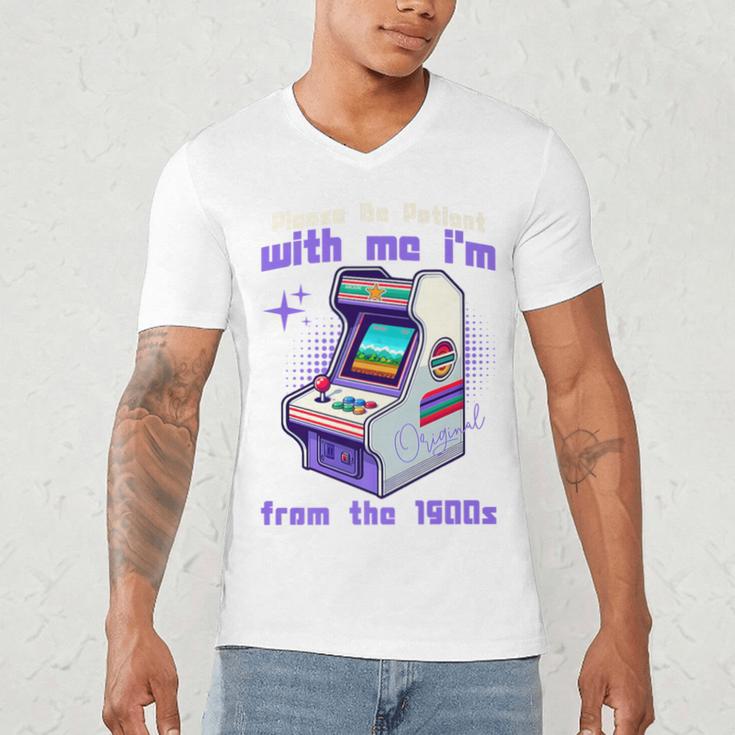 Please Be Patient With Me I'm From The 1900s Gamer Gaming Premium Men's V-Neck T-Shirt