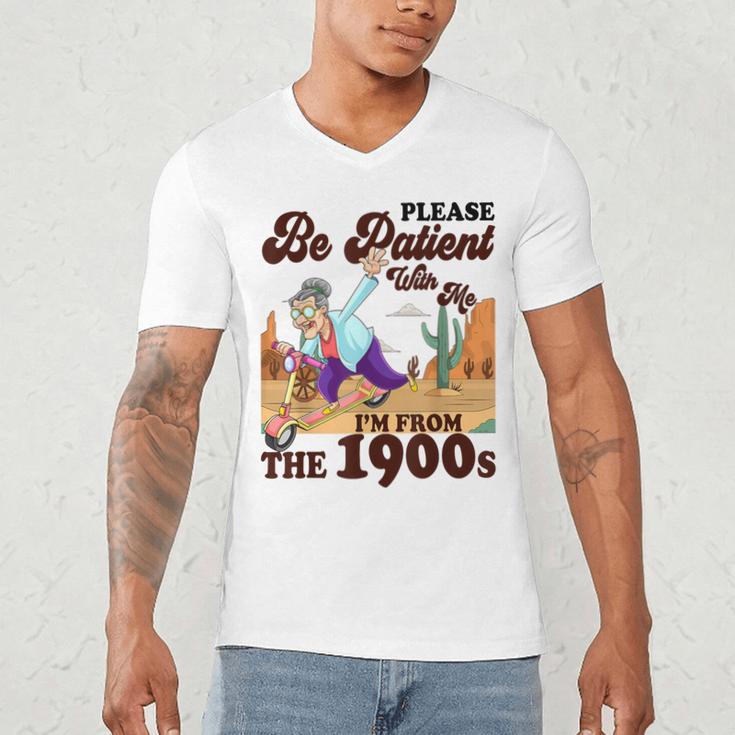 Please Be Patient With Me I'm From The 1900s Gen X Boomer Men's V-Neck T-Shirt