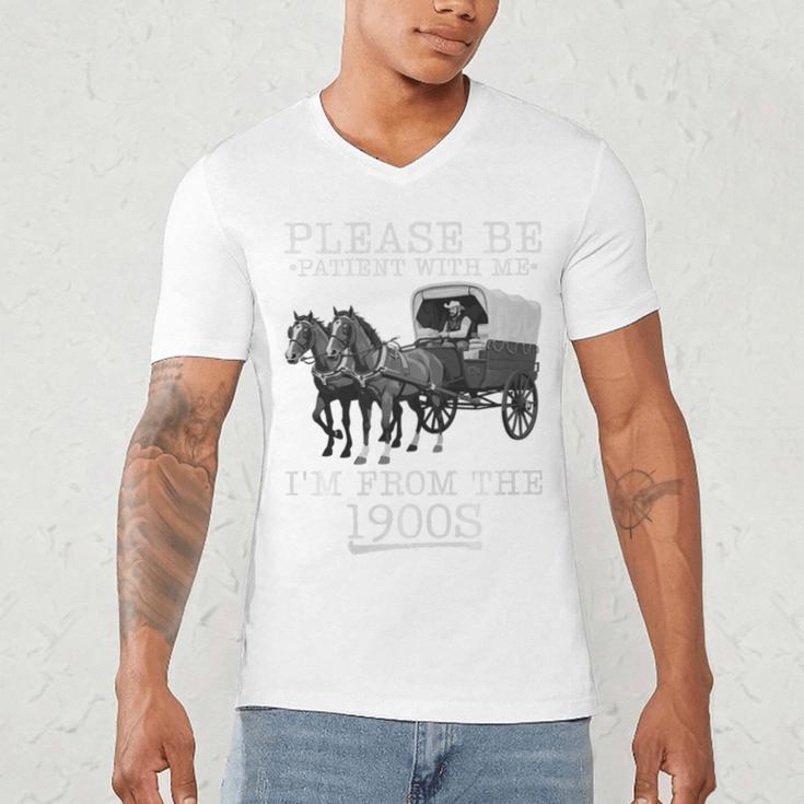 Please Be Patient With Me I'm From The 1900s Humorous Saying Premium Tri-Blend Men's V-Neck T-Shirt Please Be Patient With Me I'm From The 1900s Humorous Saying Premium Tri-Blend Men's V-Neck T-Shirt