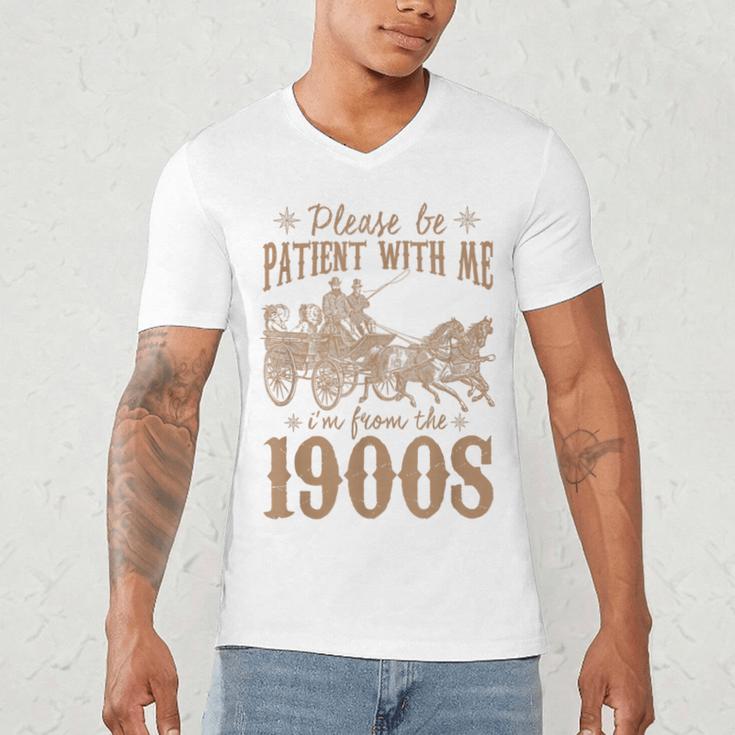 Please Be Patient I'm From The 1900s Mom Dad Men Women Men's V-Neck T-Shirt