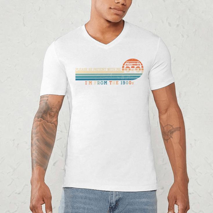 Please Be Patient With Me I'm From The 1900s Retro 90s Premium Men's V-Neck T-Shirt