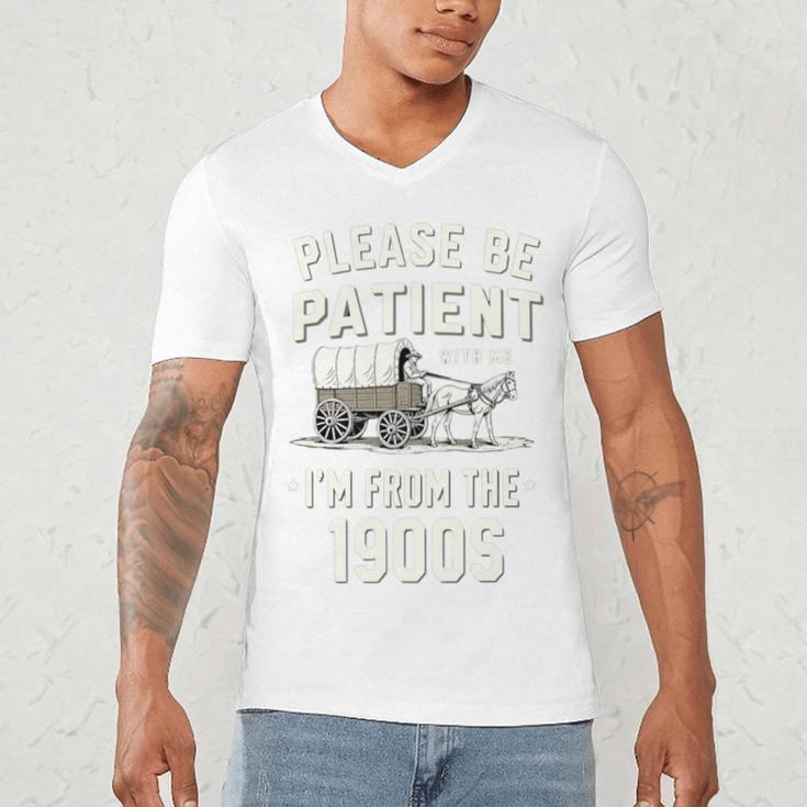 Please Be Patient I'm From The 1900s Retro Premium Tri-Blend Men's V-Neck T-Shirt