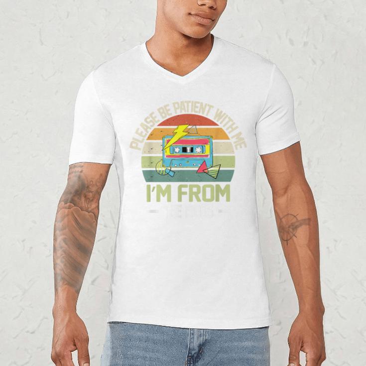Please Be Patient With Me I'm From The 1900s Vintage Cassett Men's V-Neck T-Shirt