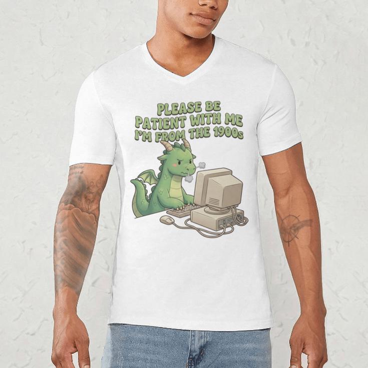 Please Be Patient I'm From The 1900s Vintage Men Women Men's V-Neck T-Shirt