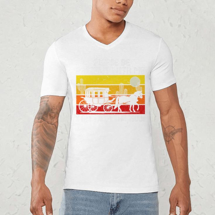 Please Be Patient With Me I'm From The 1900s Vintage Sun Set Premium Men's V-Neck T-Shirt