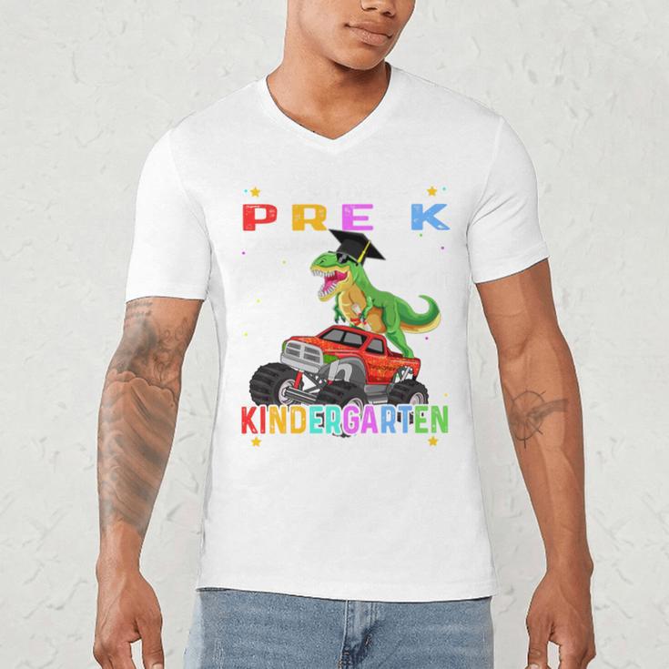 Pre k Graduation 2025 Pre-k Kindergarten Graduate Dinosaur Premium Tri-Blend Men's V-Neck T-Shirt