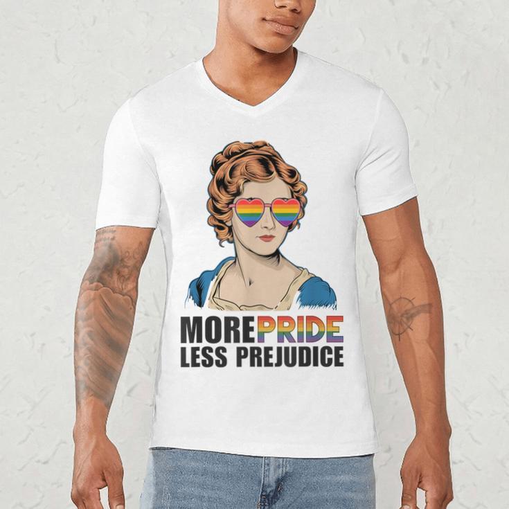 Pride And Prejudice Book Jane Austen Merch LGBTQ Men's V-Neck T-Shirt Pride And Prejudice Book Jane Austen Merch LGBTQ Men's V-Neck T-Shirt