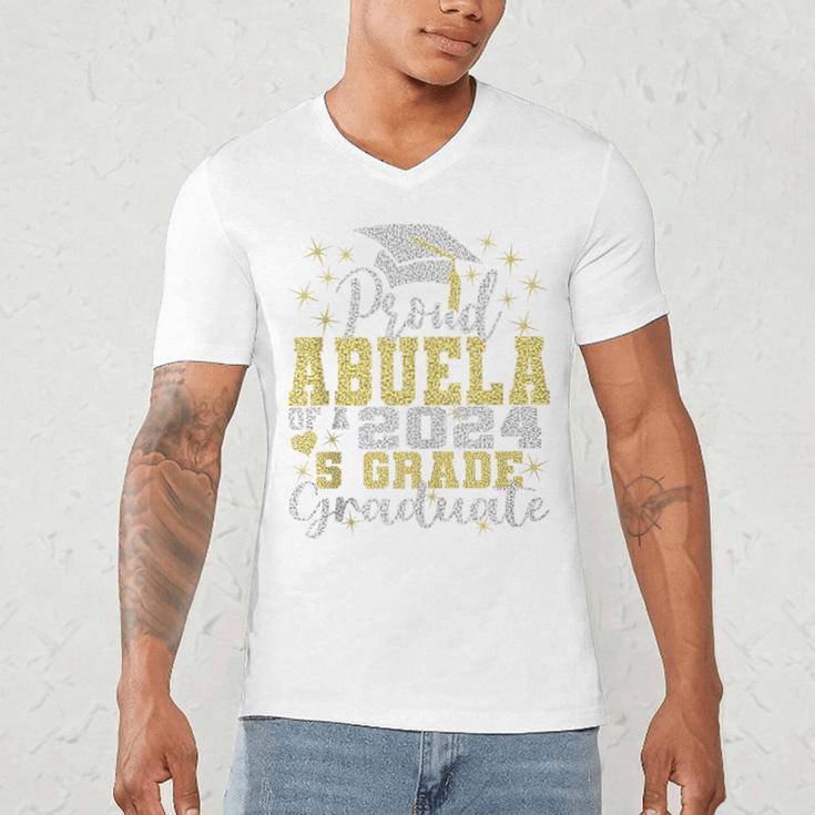 Proud Abuela Of 5th Grade Graduate 2024 Family Graduation Men's V-Neck T-Shirt