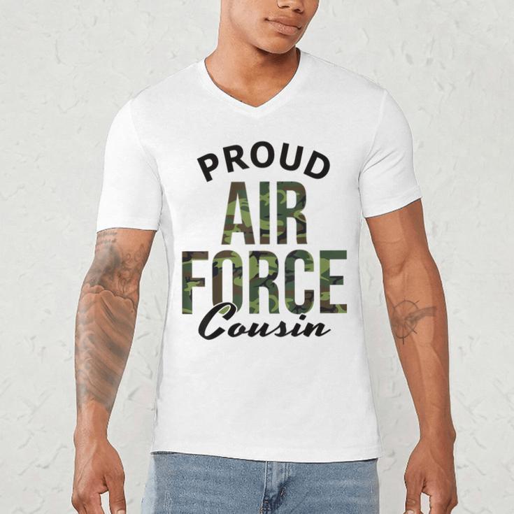 Proud Air Force Cousin Deployment Homecoming Graduation USAF Men's V-Neck T-Shirt