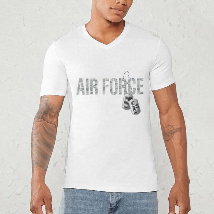 Proud Air Force Wife Air Force Graduation USAF Wife Men's V-Neck T-Shirt