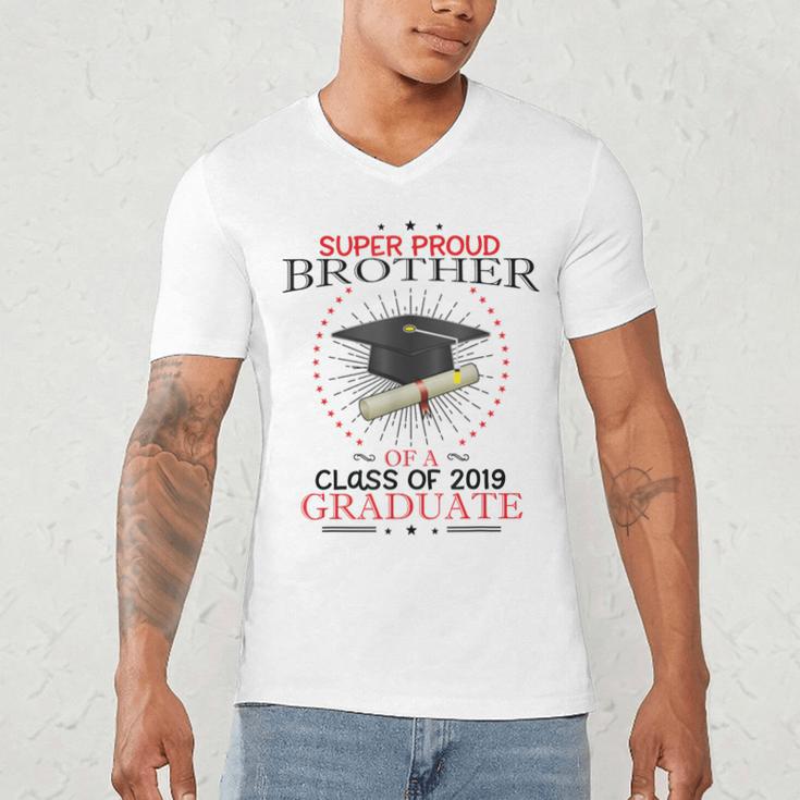 Proud Brother The Class Of 2019 Graduate Graduation Shirt Men's V-Neck T-Shirt