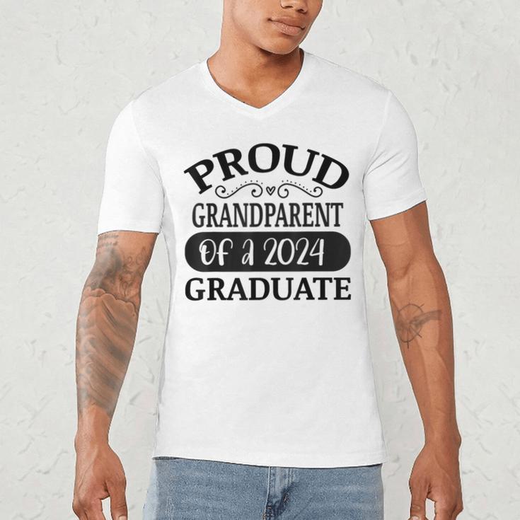 Proud Grandparent Of A Class Of 2024 Graduate Graduation Men's V-Neck T-Shirt