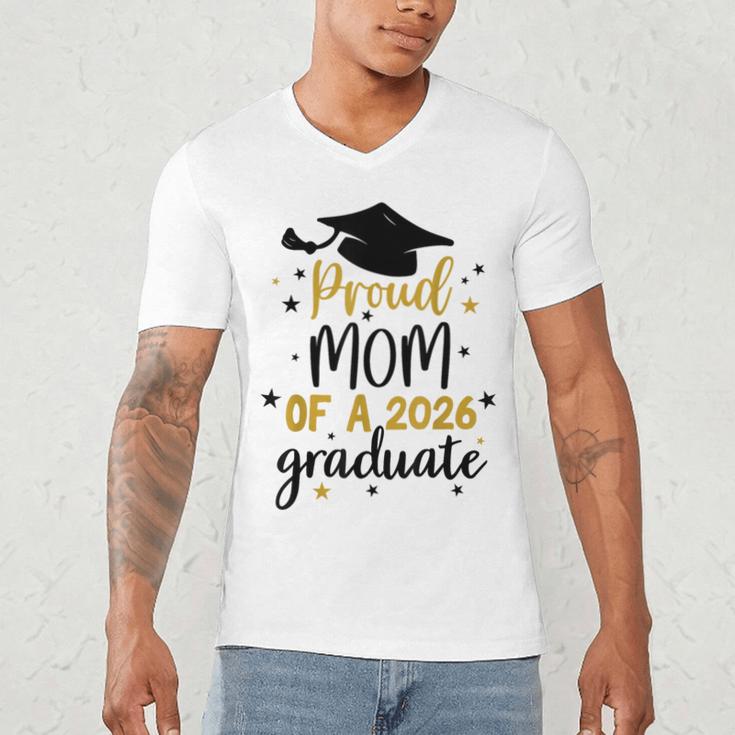 Proud Mom Of A Class Of 2026 Graduate Senior Graduation 2026 Men's V-Neck T-Shirt