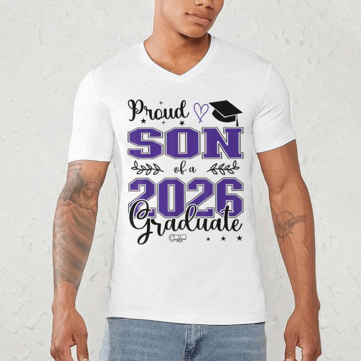 Proud Son Of a Class Of 2026 Graduate For Graduation Men's V-Neck T-Shirt