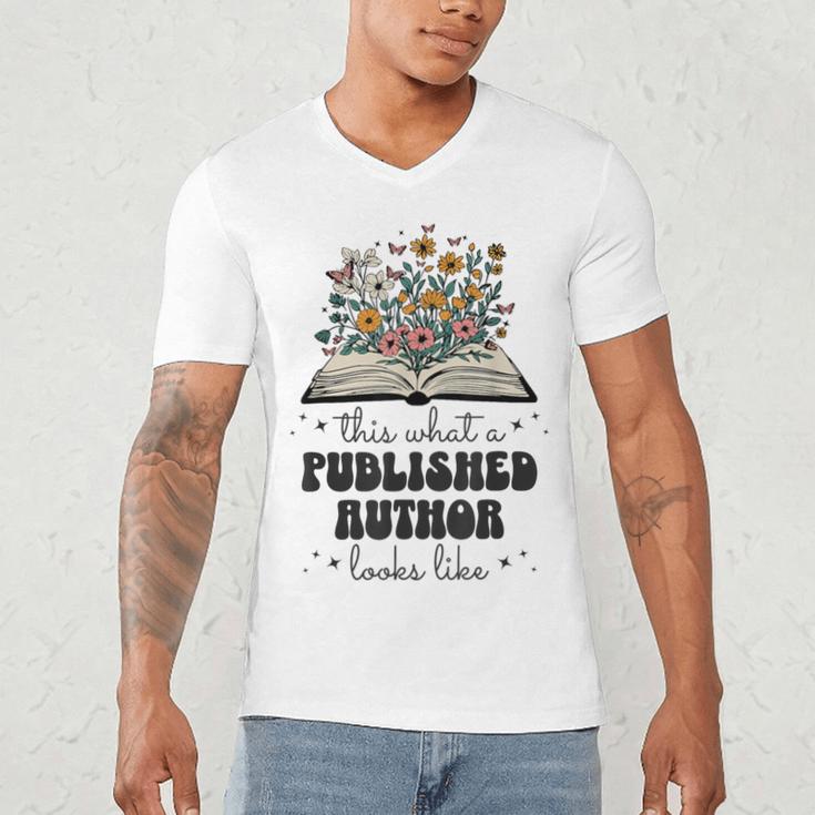 This Is What A Published Author Looks Like Book Writer Men's V-Neck T-Shirt This Is What A Published Author Looks Like Book Writer Men's V-Neck T-Shirt