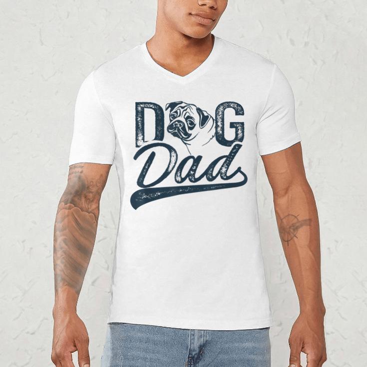 Pug Dog Dad Men Men's V-Neck T-Shirt