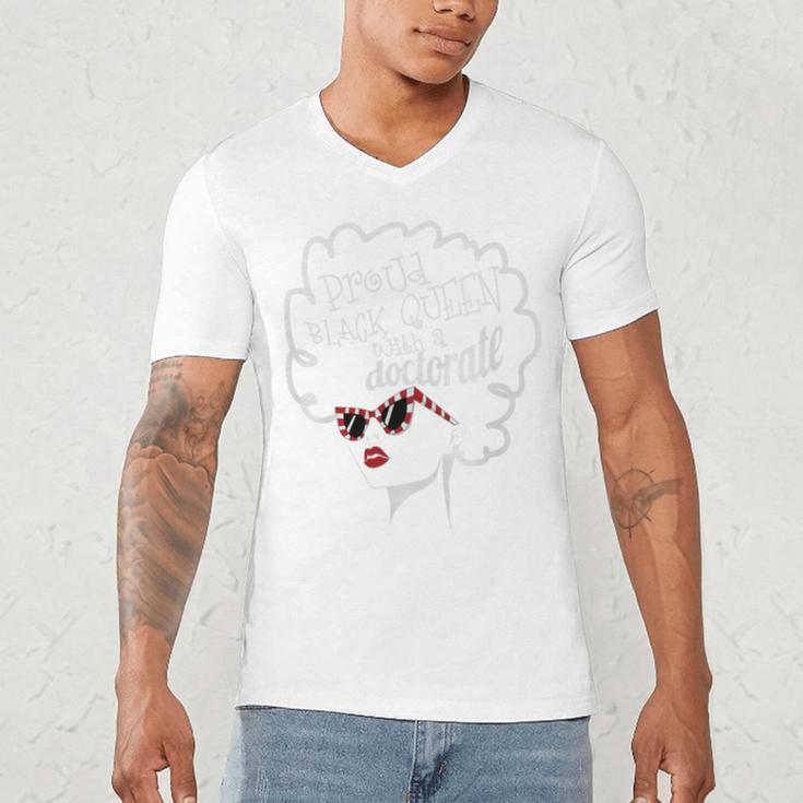Queen PhD Doctorate Degree Graduation EdD PsyD Premium Tri-Blend Men's V-Neck T-Shirt