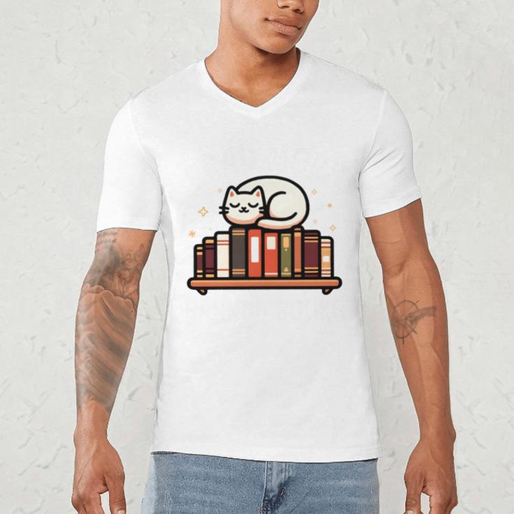 Read More Banned Books Reader Cat Lover Librarian Freedom Men's V-Neck T-Shirt Read More Banned Books Reader Cat Lover Librarian Freedom Men's V-Neck T-Shirt