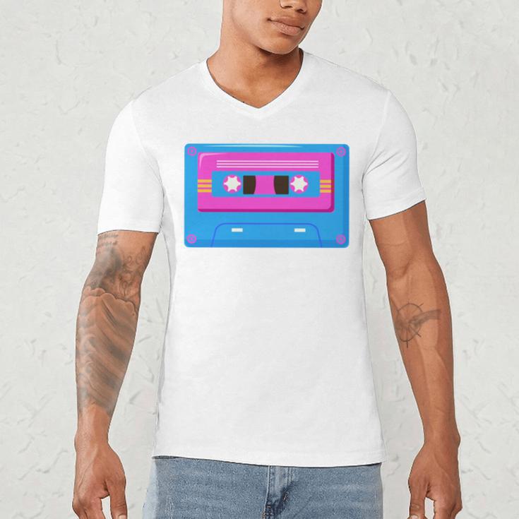 Retro Cassette Tape Tee 90s Nostalgia Aesthetic Men's V-Neck T-Shirt Retro Cassette Tape Tee 90s Nostalgia Aesthetic Men's V-Neck T-Shirt