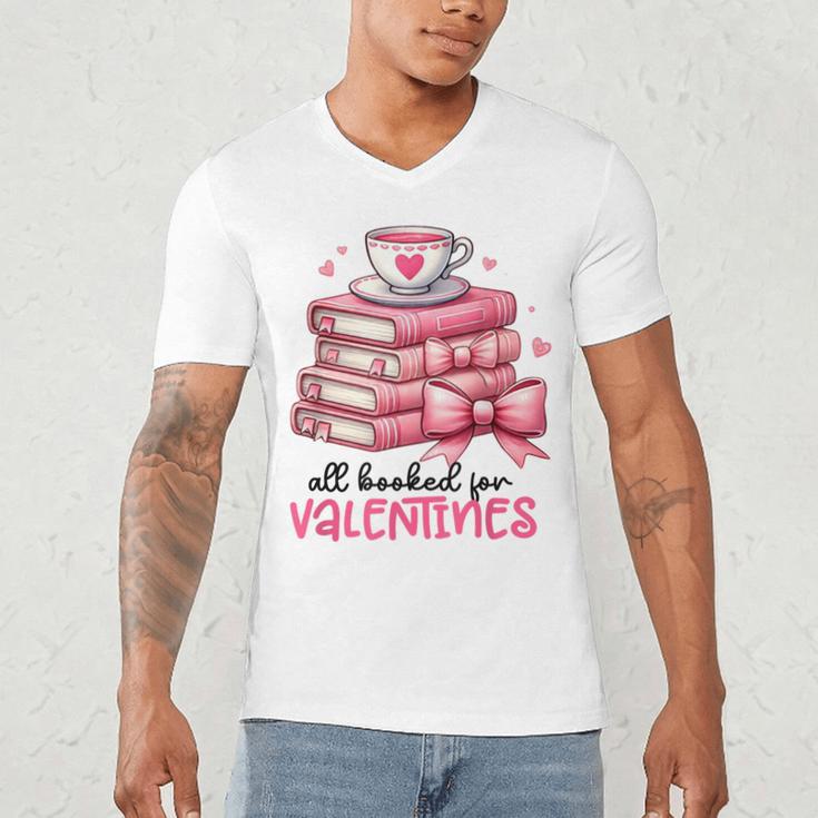 Retro Groovy Valentine Men Women Kid Tees By Emily All Booked For Valentines Book Reading Bookworm Nerdy Men's V-Neck T-Shirt Retro Groovy Valentine Men Women Kid Tees By Emily All Booked For Valentines Book Reading Bookworm Nerdy Men's V-Neck T-Shirt