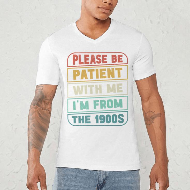 Retro Humor Please Be Patient With Me I'm From The 1900s Premium Men's V-Neck T-Shirt