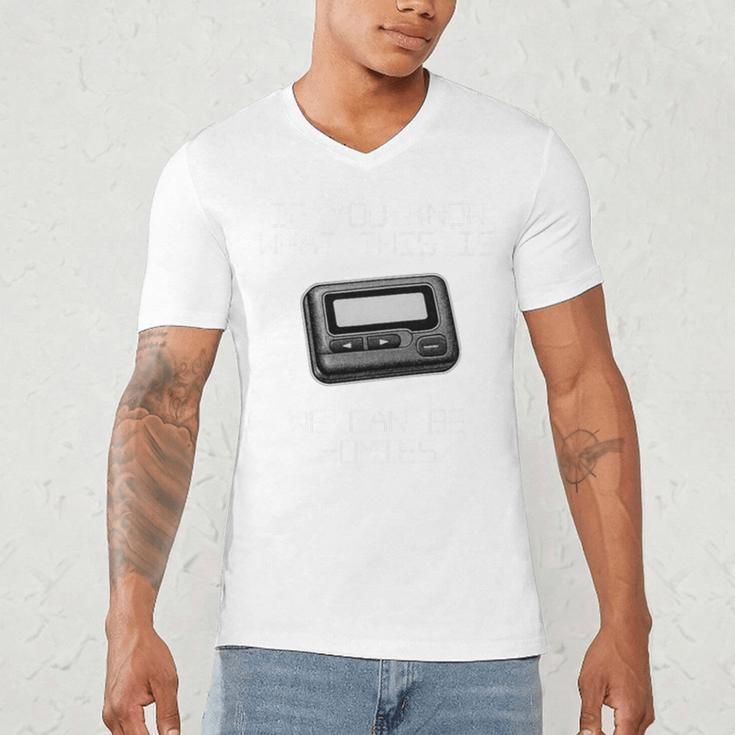 Retro Pager 90s Nostalgia Premium Tri-Blend Men's V-Neck T-Shirt Retro Pager 90s Nostalgia Premium Tri-Blend Men's V-Neck T-Shirt