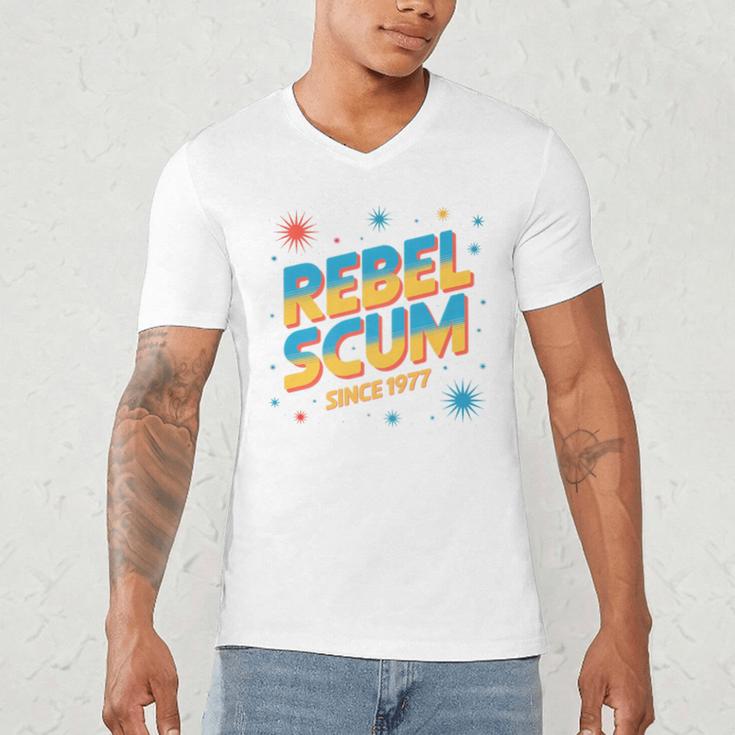 Retro Sci Fi Star Rebel 1977 Space Vintage Nerd Nostalgia Premium Men's V-Neck T-Shirt