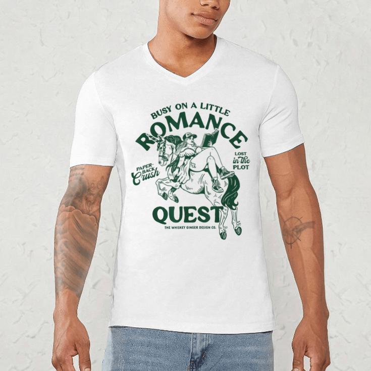 Romance Novel Smut Book Lover Bookish Bibliophile Men's V-Neck T-Shirt