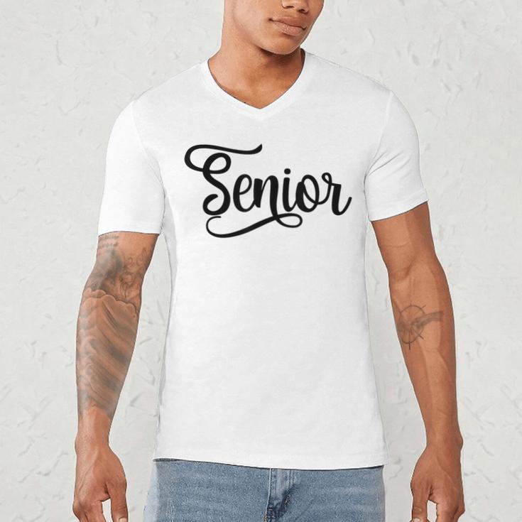 That Says Senior Cursive Script Graduation Men's V-Neck T-Shirt