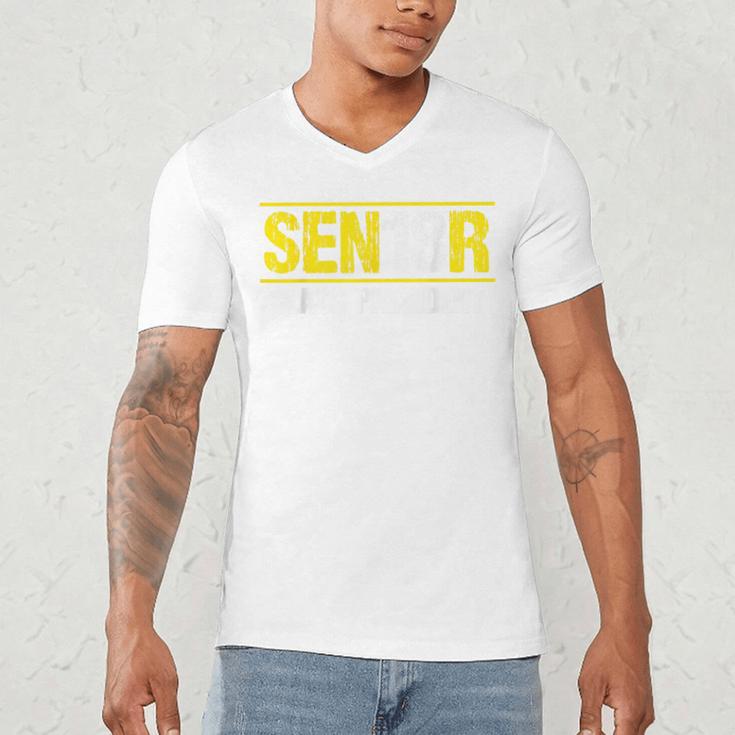 Senior 2018 Class President-School Colors Graduation Men's V-Neck T-Shirt