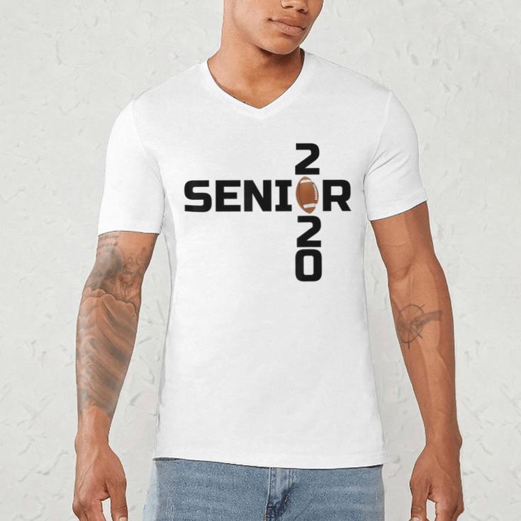 Senior 2020 Football Graduation Shirt Men's V-Neck T-Shirt