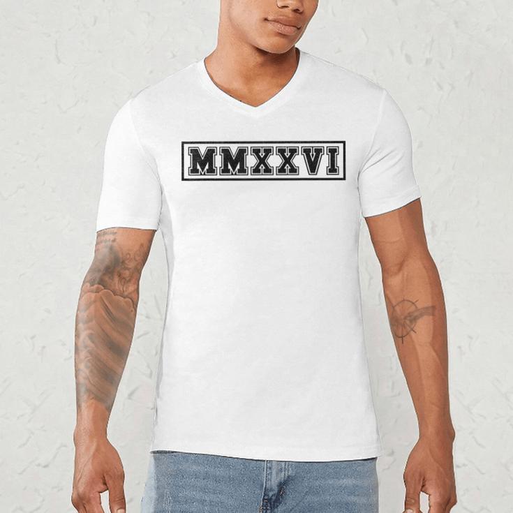 Senior 2026 MMXXVI Graduate Class Of 2026 Graduation Men's V-Neck T-Shirt