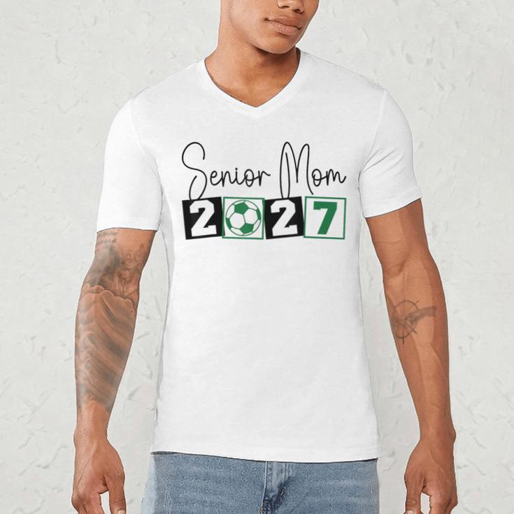Senior 2027 Soccer Mom Final Season Class Of 2027 Graduation Men's V-Neck T-Shirt