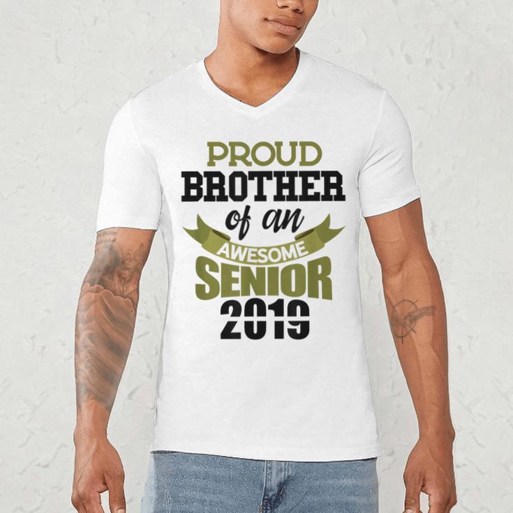 Senior Class Of 2019 Tshirt Graduation Awesome Brother Men's V-Neck T-Shirt