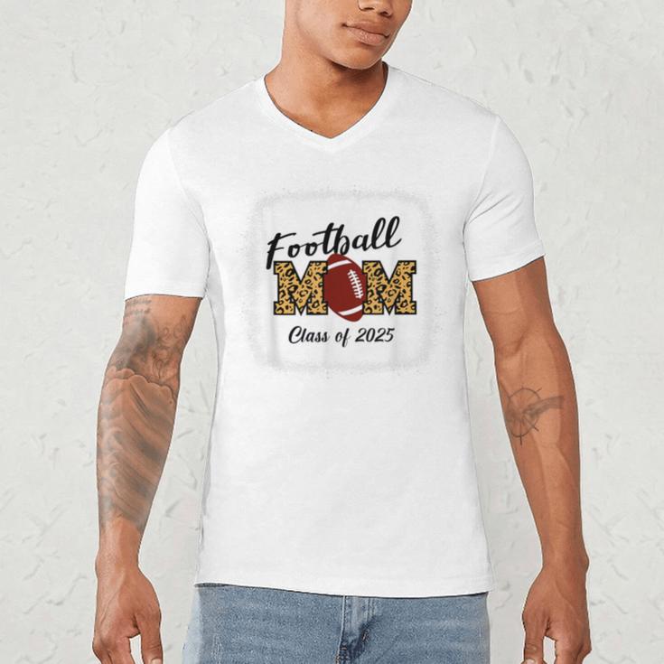 Senior Football Mom Class Of 2025 Graduation Graduate Men's V-Neck T-Shirt