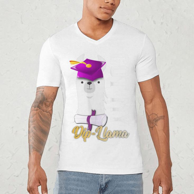 Senior Graduation 2020 Got My Dip-Llama Diploma Llama Pun Men's V-Neck T-Shirt