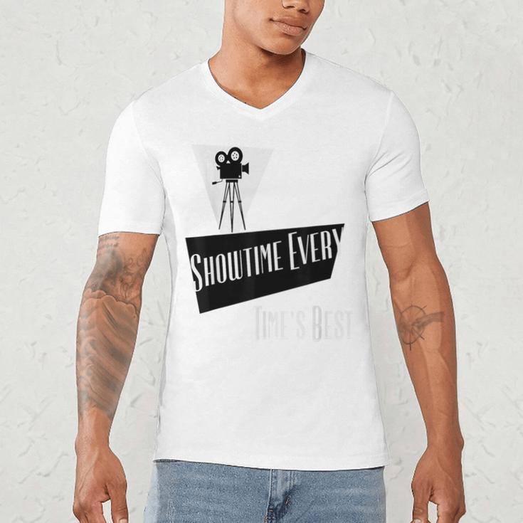 Showtime Every Moment Cinema Nostalgia Film Buff Humor Men's V-Neck T-Shirt