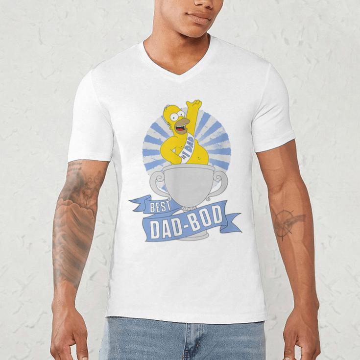 The Simpsons Father's Day Homer Best Dad BOD Men's V-Neck T-Shirt