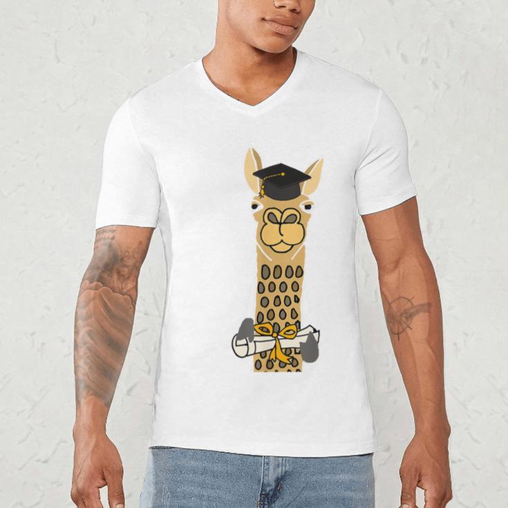 SmileteesGrad Llama Graduation T-Shirt Men's V-Neck T-Shirt