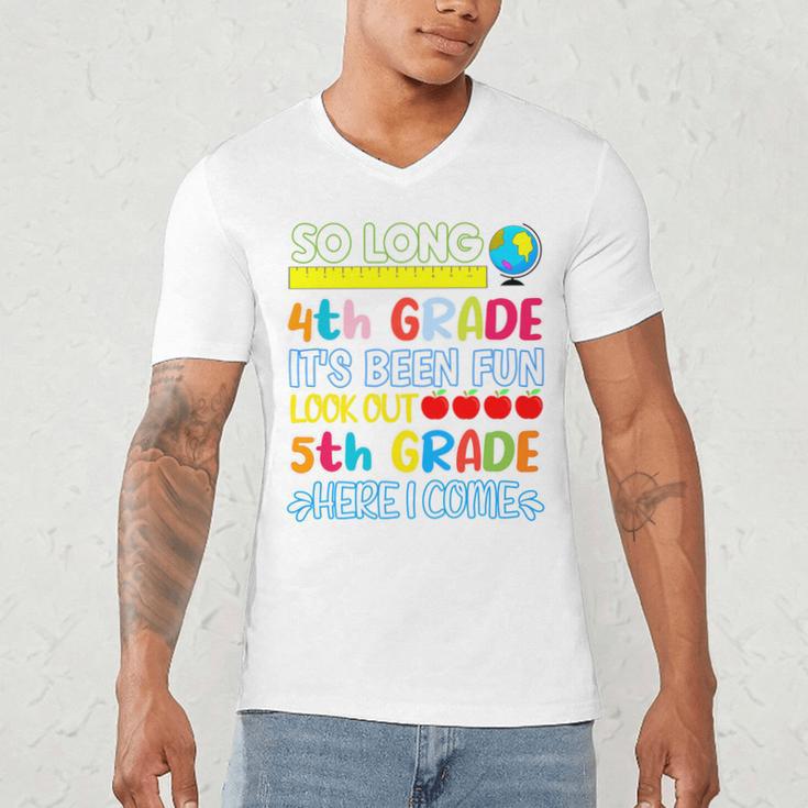 So Long 4th Grade Here I Come Graduation 5th Grade Kids Tee Premium Men's V-Neck T-Shirt