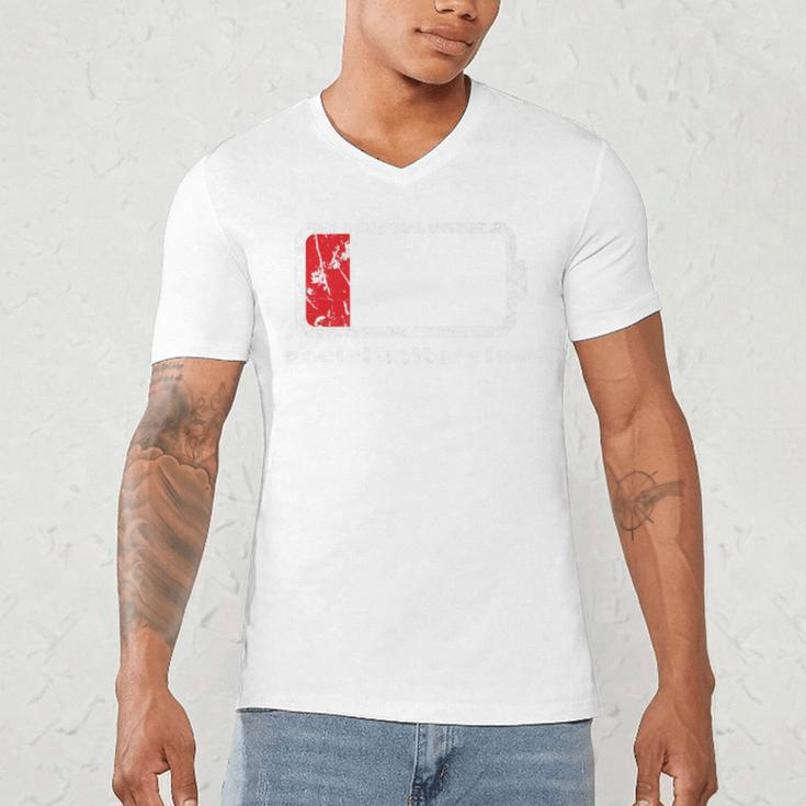 Social Battery Low Introvert Premium Men's V-Neck T-Shirt