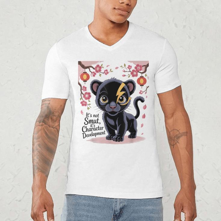 Spicy Romance Character Development Book Reader Design Men's V-Neck T-Shirt