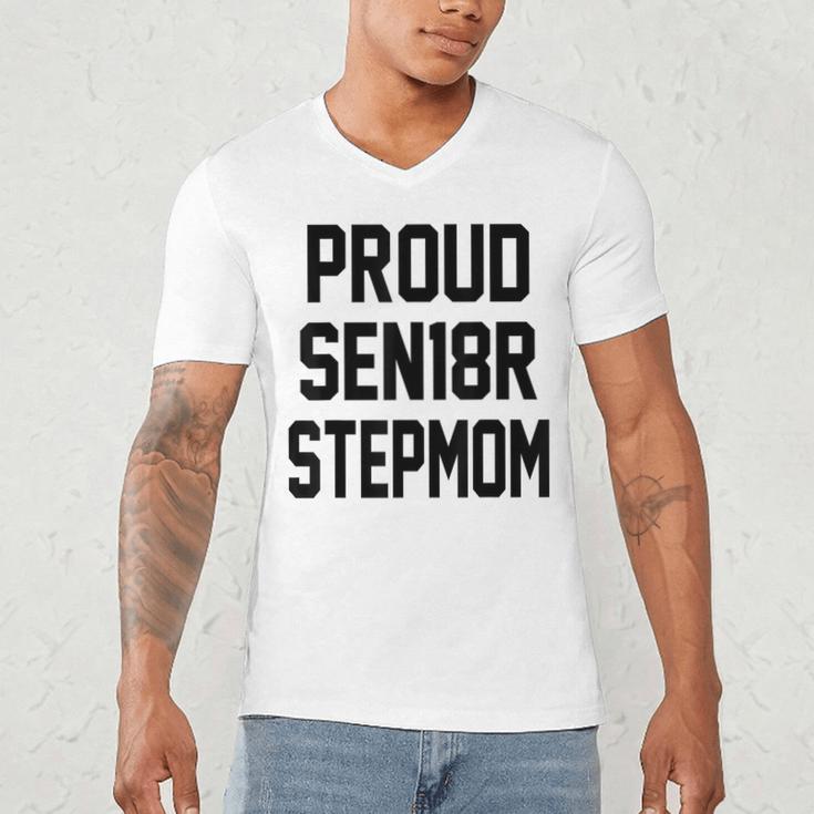 Stepmom Stepmother SEN18R Grad Senior Graduation Party Shirt Men's V-Neck T-Shirt