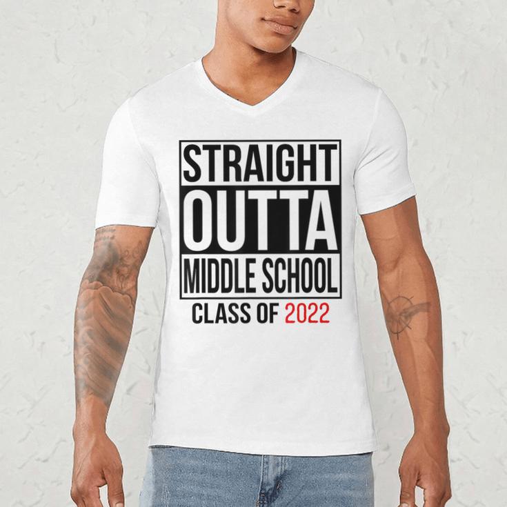 Straight Outta Middle School Graduation Shirt Class Of 2022 Men's V-Neck T-Shirt