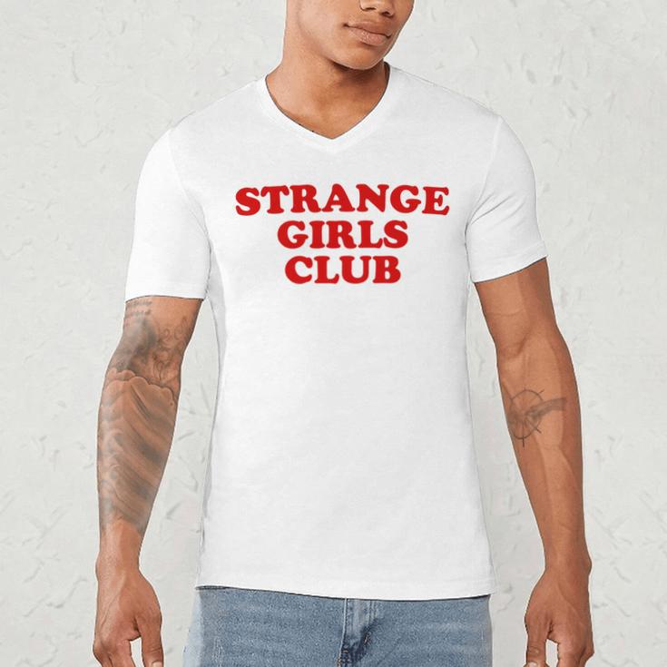 Strange Girls Club Weird Antisocial Introvert Humor Men's V-Neck T-Shirt