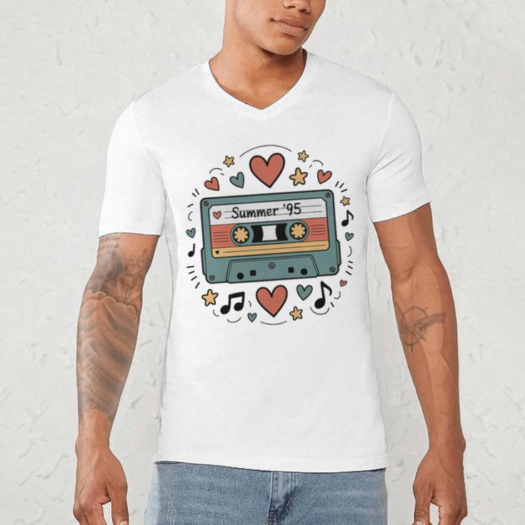 Summer ’95 Retro Cassette Tape Nostalgia Music Lover Premium Tri-Blend Men's V-Neck T-Shirt