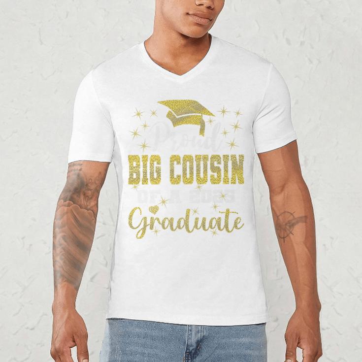 Super Proud Big Cousin Of 2025 Graduate Graduation Family Premium Men's V-Neck T-Shirt